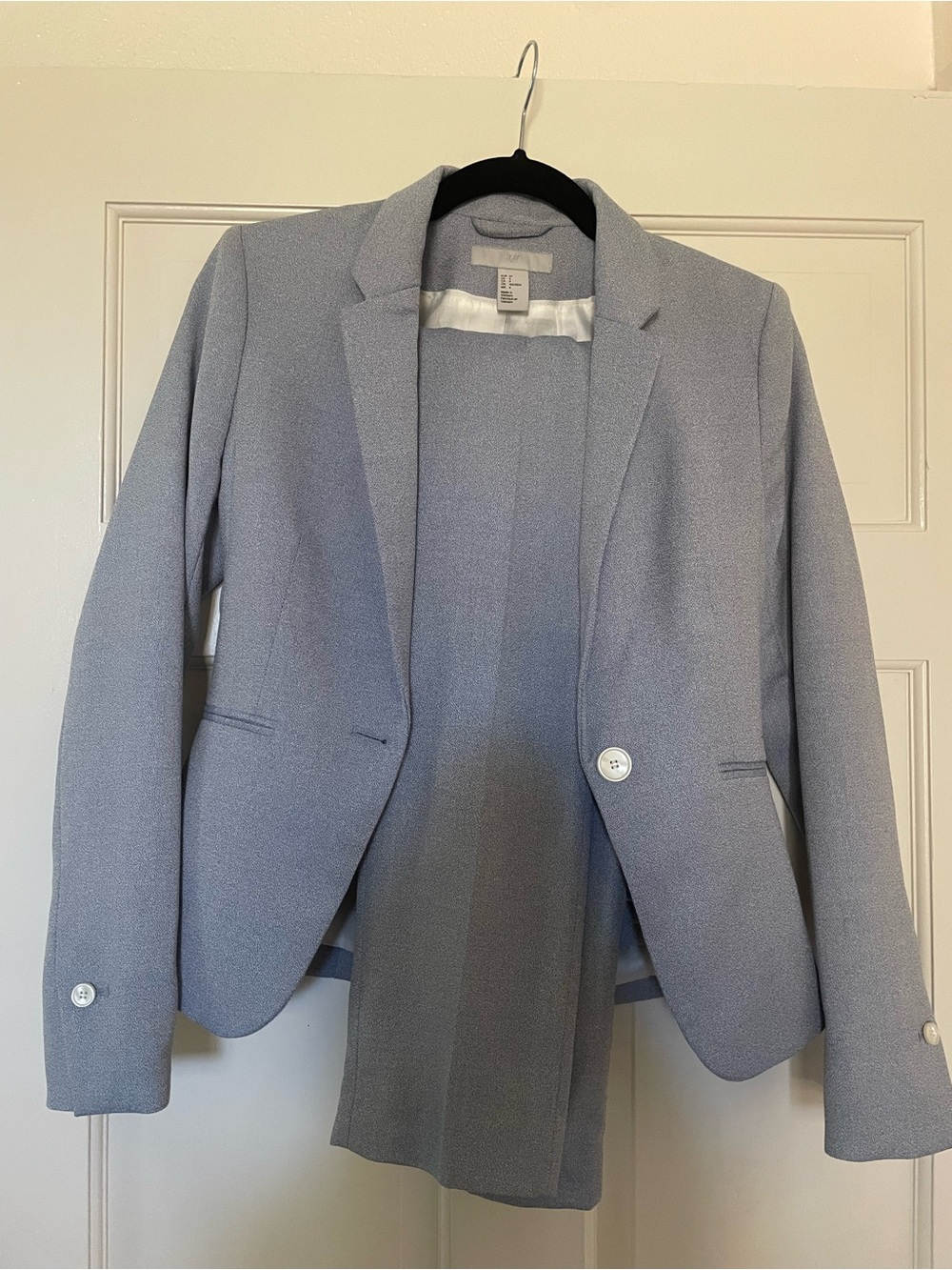 H&M Light Blue Structured Blazer
